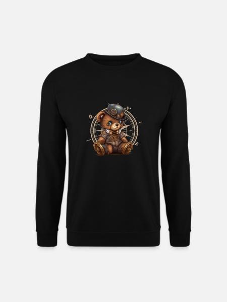 Science-Fiction steampunk bear - Unisex Sweatshirt - black