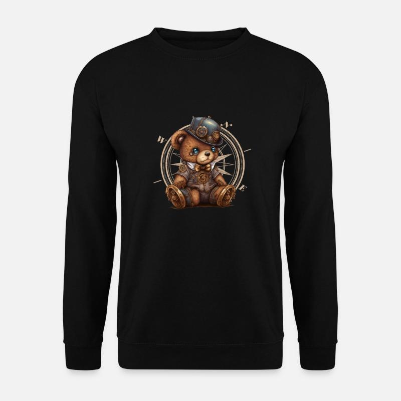 Science-Fiction steampunk Bär - Unisex Pullover - Schwarz