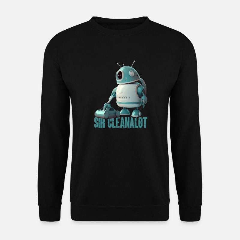Saugroboter reinigt den Boden Staubsaugroboter - Unisex Pullover - Schwarz
