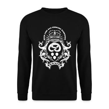 Bäcker Handwerk Wappen - Unisex Pullover - Schwarz - Vorne - Alina (178cm) & Michal (187cm)