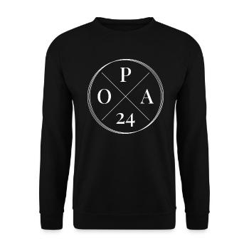 Zukünftiger Opa / Opa 24 / Opa 2024 - Unisex Pullover - Schwarz - Vorne - Alina (178cm) & Michal (187cm)