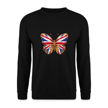 Union Jack Monarque Papillon - Sweat-shirt Unisexe - noir - Devant - Alina (178cm) & Michal (187cm)
