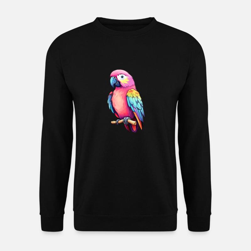 Vogel Bunter Papagei - Unisex Pullover - Schwarz