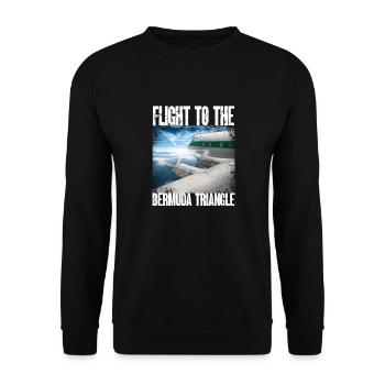 Vieux avion à hélices, Bermuda Triangle Adventure - Sweat-shirt Unisexe - noir - Devant - Alina (178cm) & Michal (187cm)