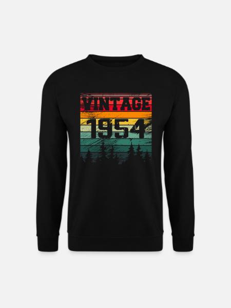 1954 Vintage Geburtstagsgeschenk 1954 Retro - Unisex Pullover - Schwarz