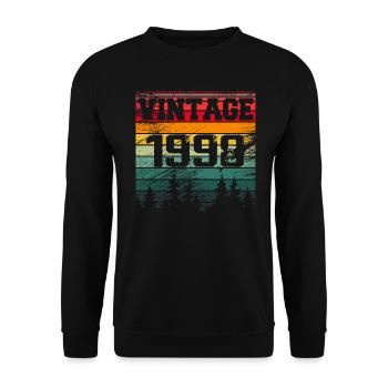 1998 Vintage Geburtstagsgeschenk 1998 Retro - Unisex Pullover - Schwarz - Vorne - Alina (178cm) & Michal (187cm)