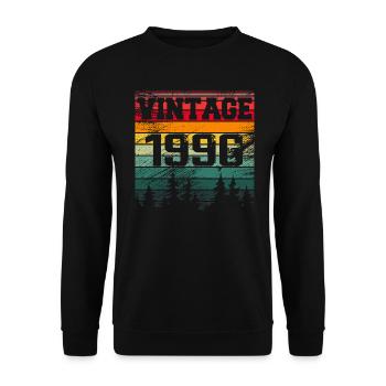 1996 Vintage Birthday Gift 1996 Retro - Unisex Sweatshirt - black - Front - Alina (178cm) & Michal (187cm)