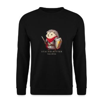 Spiked Knight Comic Hedgehog Knight Garden Guardian - Sweat-shirt Unisexe - noir - Devant - Alina (178cm) & Michal (187cm)