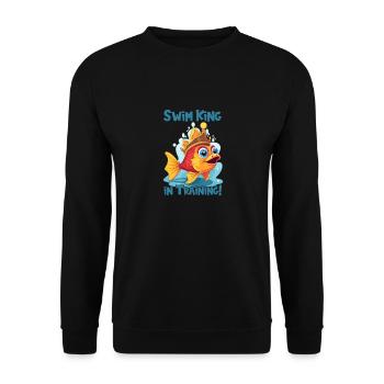 Couronne de poisson rouge de dessin animé - Apprendre à nager - Sweat-shirt Unisexe - noir - Devant - Alina (178cm) & Michal (187cm)