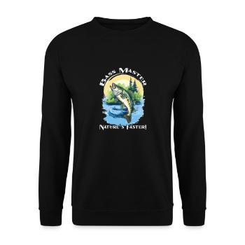 pêche à la perche pêche au poisson - Sweat-shirt Unisexe - noir - Devant - Alina (178cm) & Michal (187cm)