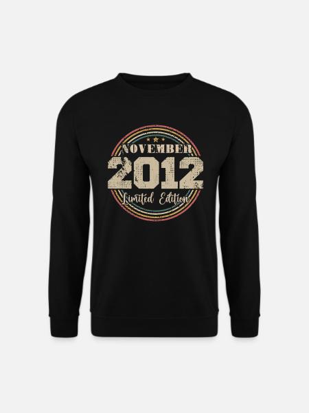 Geburtstagsgeschenk, Jahrgang geboren im November 2012 - Unisex Pullover - Schwarz