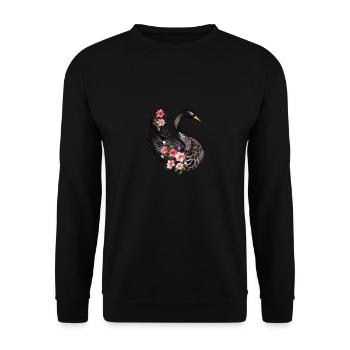 Polygon Schwan schwarz - Unisex Pullover - Schwarz - Vorne - Alina (178cm) & Michal (187cm)