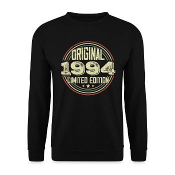 1994 Birthday Parties, ein legendärer Jahrgang - Unisex Pullover - Schwarz - Vorne - Alina (178cm) & Michal (187cm)