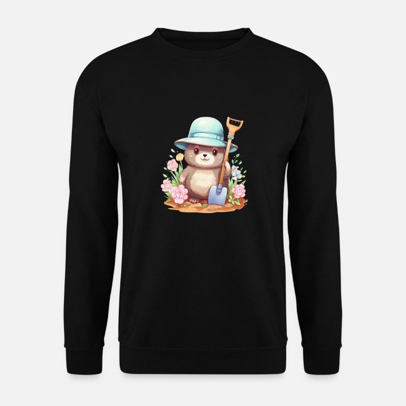 Otter im Gärtnerglück - Unisex Pullover - Schwarz