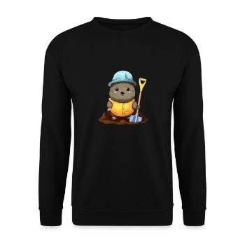 Constructeur de taupe mignon - Sweat-shirt Unisexe - noir - Devant - Alina (178cm) & Michal (187cm)
