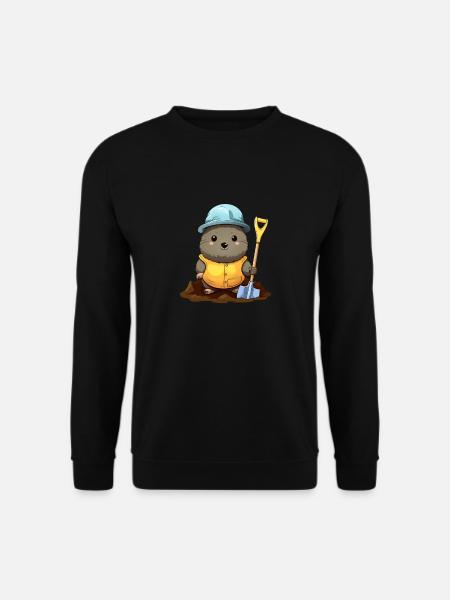 Cute Mole Builder - Unisex Sweatshirt - black