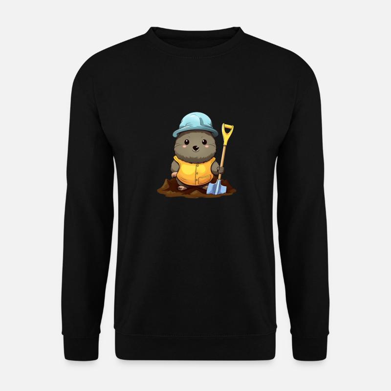 Cute Mole Builder - Unisex Sweatshirt - black