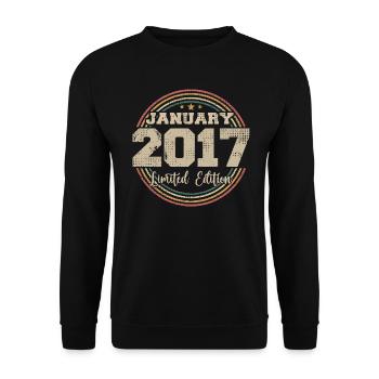 Les légendes sont nées en janvier 2017 - Sweat-shirt Unisexe - noir - Devant - Alina (178cm) & Michal (187cm)