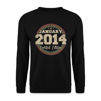 Les légendes sont nées en janvier 2014 - Sweat-shirt Unisexe - noir - Devant - Alina (178cm) & Michal (187cm)