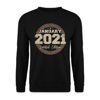 Les légendes sont nées en janvier 2021 - Sweat-shirt Unisexe - noir - Devant - Alina (178cm) & Michal (187cm)