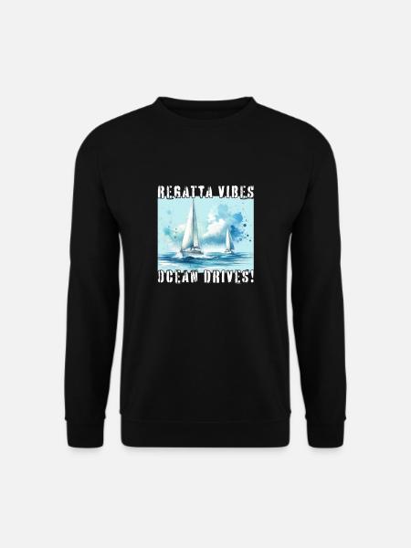 Sailing ship in race - Unisex Sweatshirt - black