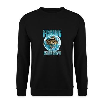 Pêche à la perche Poissons d’eau douce - Sweat-shirt Unisexe - noir - Devant - Alina (178cm) & Michal (187cm)