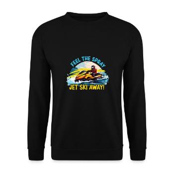 Jet bike sur les vagues - Sweat-shirt Unisexe - noir - Devant - Alina (178cm) & Michal (187cm)