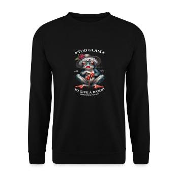 Elégante dame grenouille avec chapeau - Sweat-shirt Unisexe - noir - Devant - Alina (178cm) & Michal (187cm)