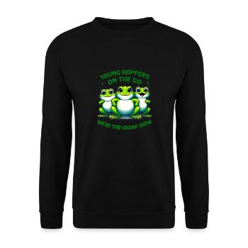 Comic Toads Gang - Unisex Sweatshirt - black - Front - Alina (178cm) & Michal (187cm)