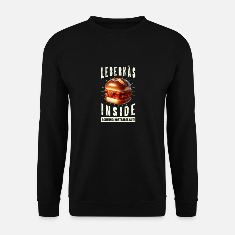 Leberkäs Inside – Bayerischer Humor für - Unisex Pullover - Schwarz