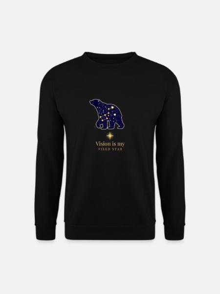 Konstellation Bär mit Leitstern Motto - Unisex Pullover - Schwarz