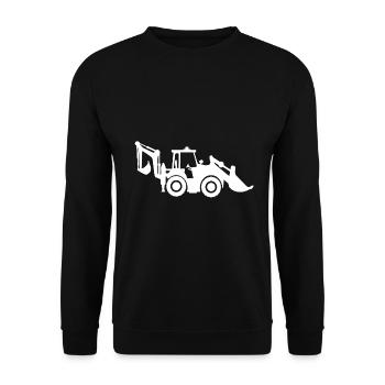 T-shirt rétrocaveuse blanche pour le ventilateur de la pelle - Sweat-shirt Unisexe - noir - Devant - Alina (178cm) & Michal (187cm)