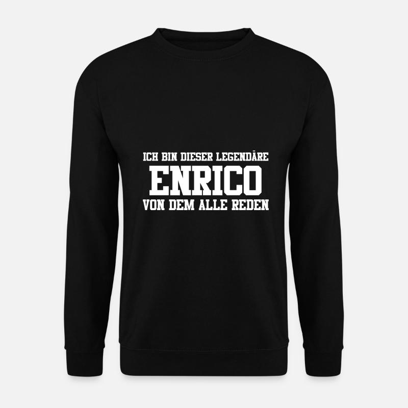 Enrico Name Design - Unisex Pullover - Schwarz