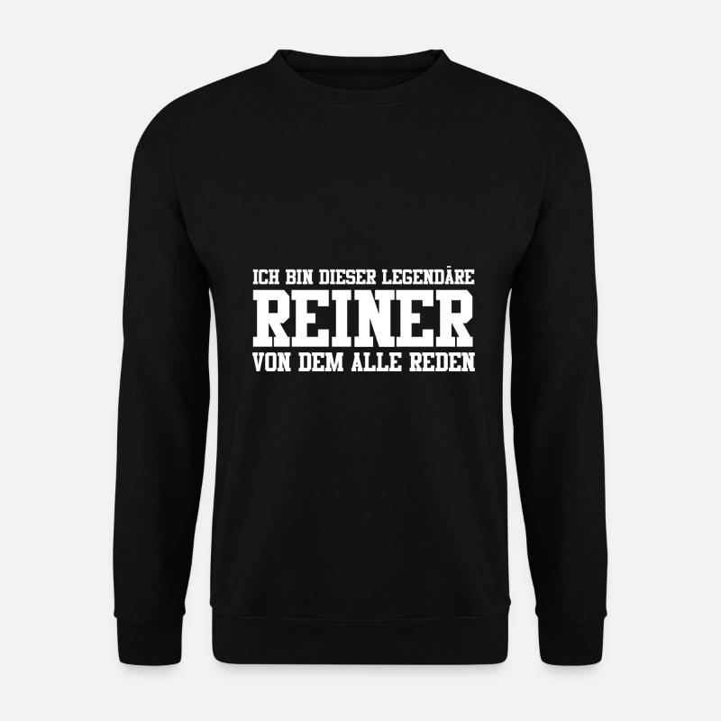 Reiner Name Design - Unisex Pullover - Schwarz