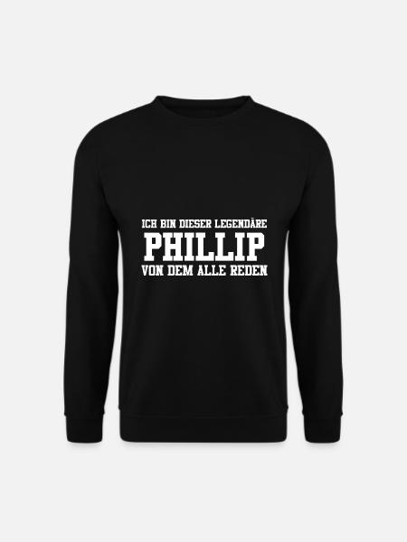 Phillip Name Design - Unisex Pullover - Schwarz