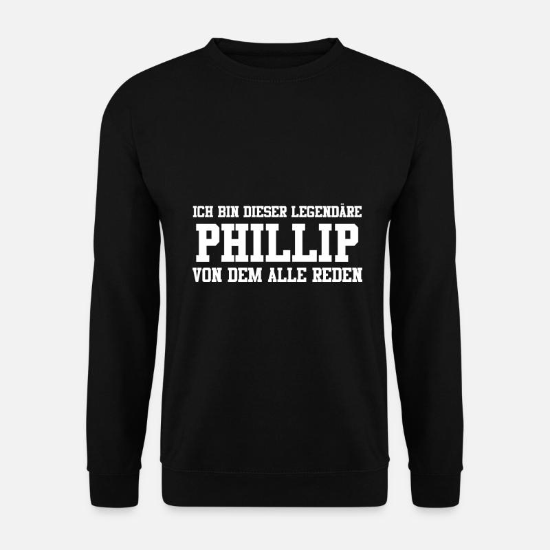Phillip Name Design - Unisex Pullover - Schwarz