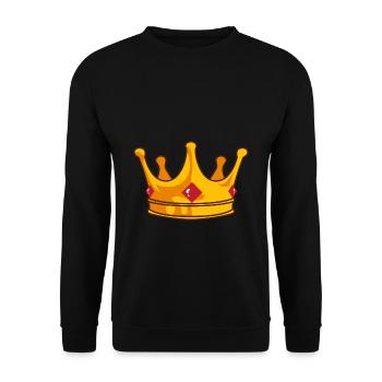 Crown - Unisex Sweatshirt - black - Front - Alina (178cm) & Michal (187cm)