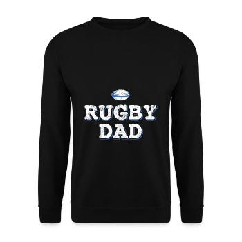 RUGBY DAD - Unisex Pullover - Schwarz - Vorne - Alina (178cm) & Michal (187cm)