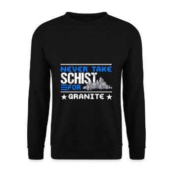Geologe Geologie - Unisex Pullover - Schwarz - Vorne - Alina (178cm) & Michal (187cm)