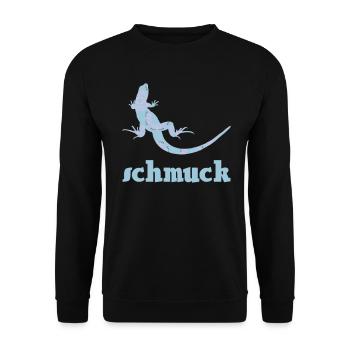 lizard jewelry patterning - Unisex Sweatshirt - black - Front - Alina (178cm) & Michal (187cm)