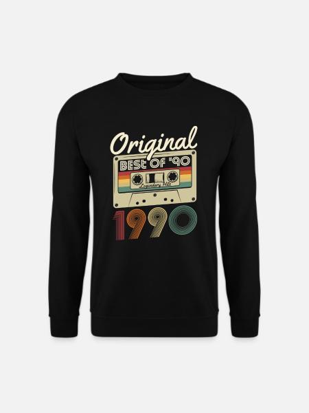 Original 1990 Jahrgang geboren Retro Geburtstag - Unisex Pullover - Schwarz