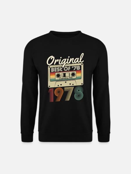 Original 1978 Jahrgang geboren Retro Geburtstag - Unisex Pullover - Schwarz