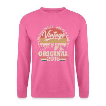 Original Vintage Geburtstag Geschenkidee 2015 - Unisex Pullover - Pink - Vorne