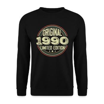 1990 Birthday Partys, ein legendärer Jahrgang - Unisex Pullover - Schwarz - Vorne - Alina (178cm) & Michal (187cm)