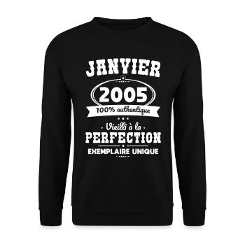 20th Anniversary - January 2005 Perfection - Unisex Sweatshirt - black - Front - Alina (178cm) & Michal (187cm)