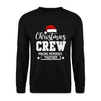 WEIHNACHTS-CREW - Unisex Pullover - Schwarz - Vorne - Alina (178cm) & Michal (187cm)