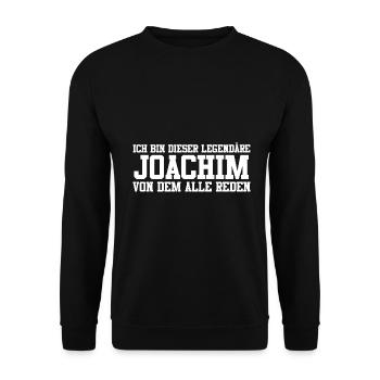Joachim Name Design - Unisex Pullover - Schwarz - Vorne - Alina (178cm) & Michal (187cm)