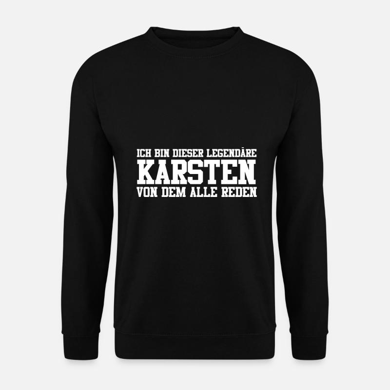 Karsten Name Design - Unisex Pullover - Schwarz