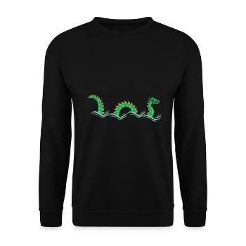 Nessie Lochness T-Shirt - Unisex Pullover - Schwarz - Vorne - Alina (178cm) & Michal (187cm)