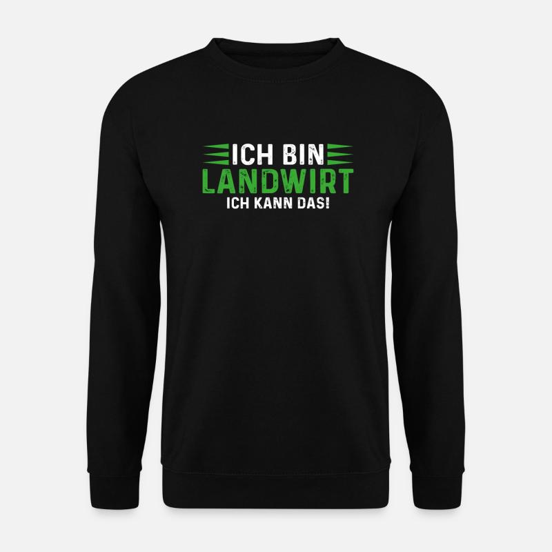 Ich bin Landwirt ich kann das - Unisex Pullover - Schwarz